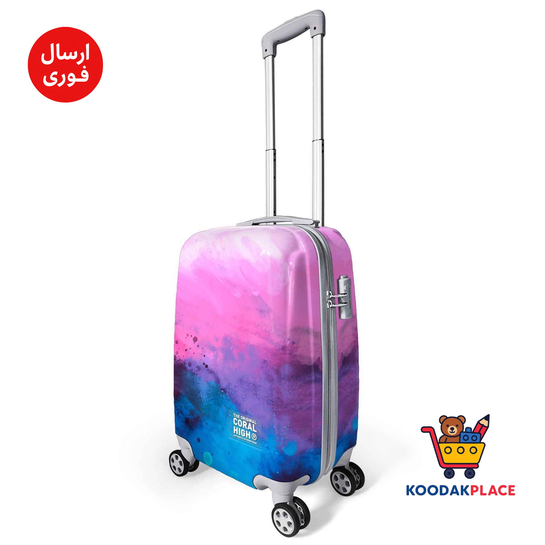چمدان چرخ دار پلی کربنات کابین سایز34*24*24یایگان کد16530